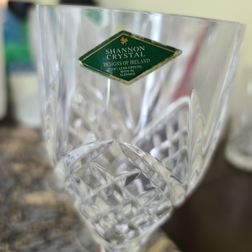 Set of 4 crystal goblets